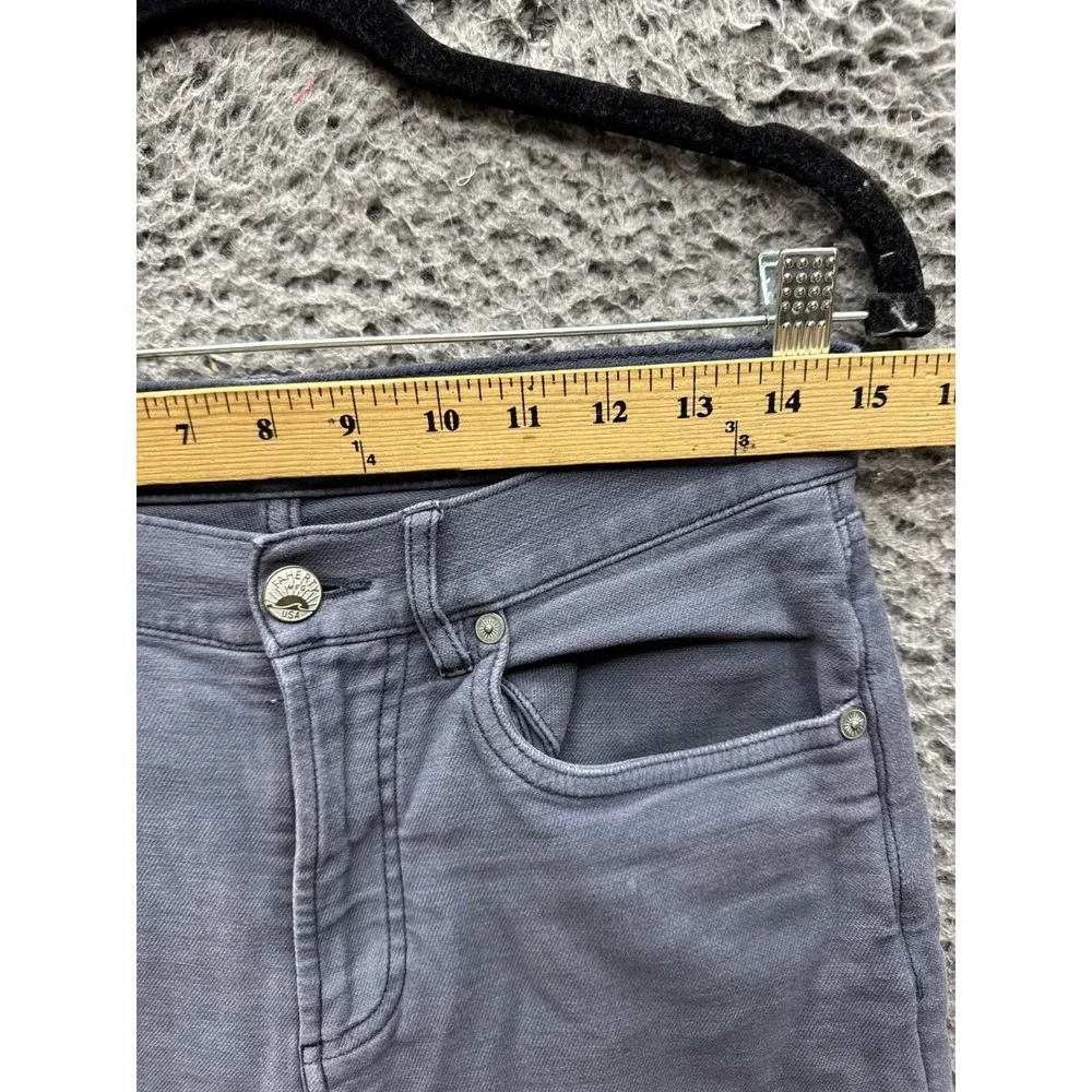 Faherty Raw Hem Altered Denim Jean Shorts Gray Dark Wash Mens Size 29